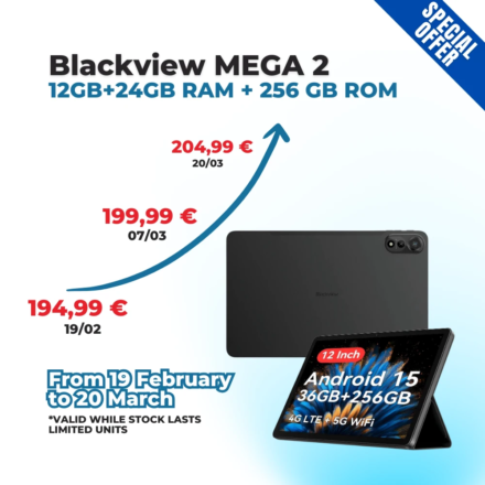 Tablet Blackview MEGA 2 | 36 GB RAM 256 GB ROM